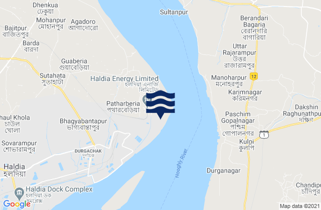 Balari Semaphore, India tide times map