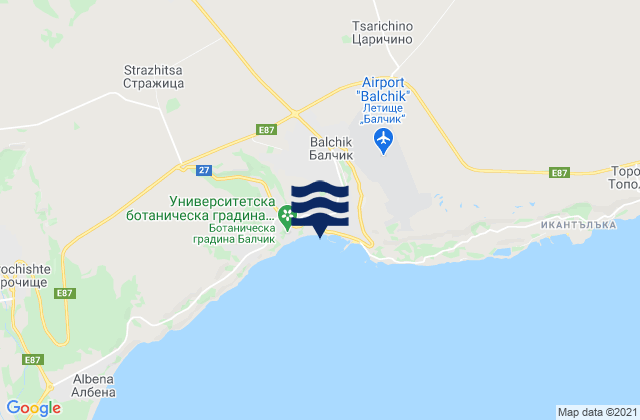 Balchik, Bulgaria tide times map