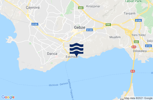 Balcik, Turkey tide times map