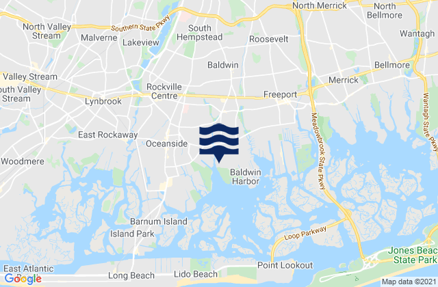 Baldwin Harbor, United States tide chart map