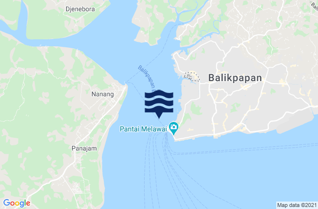 Balik Papan, Indonesia tide times map