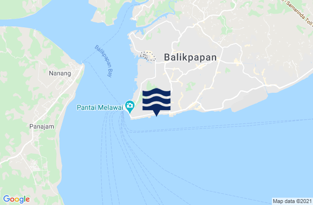 Balikpapan, Indonesia tide times map