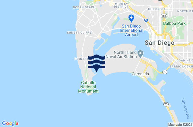 Ballast Point San Diego Bay, United States tide chart map