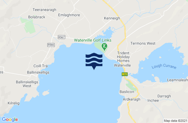 Ballinskelligs Bay, Ireland tide times map