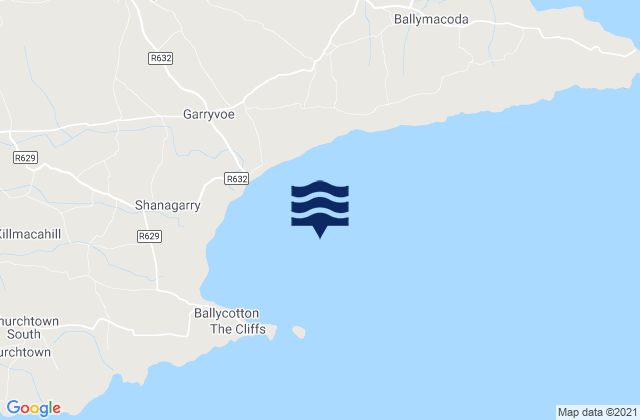 Ballycotton Bay, Ireland tide times map