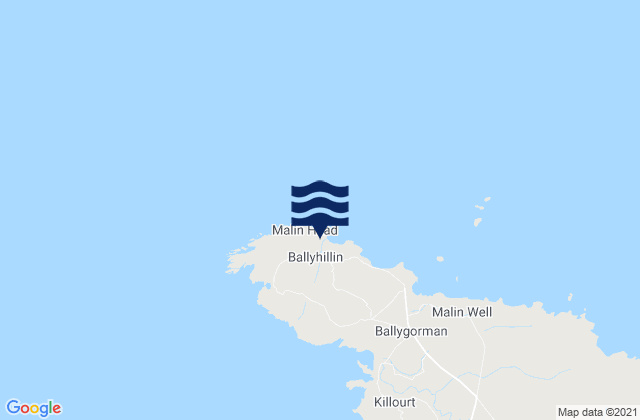 Ballyhillin, Ireland tide times map