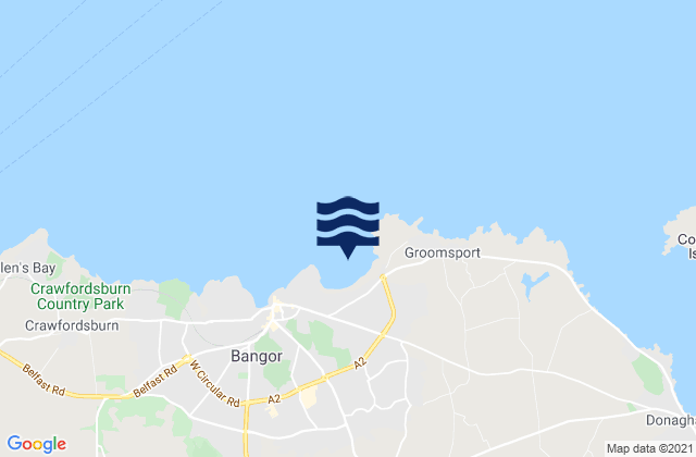 Ballyholme Bay, United Kingdom tide times map