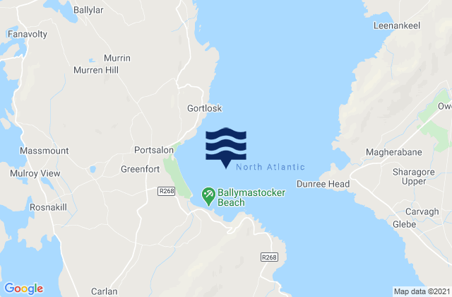 Ballymastocker Bay, Ireland tide times map