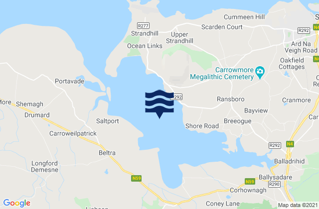 Ballysadare Bay, Ireland tide times map