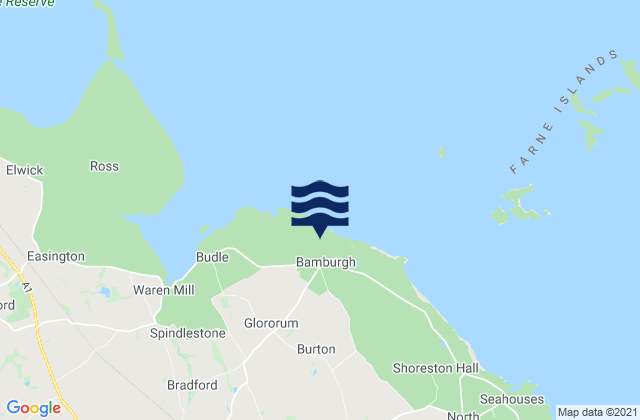 Bamburgh, United Kingdom tide times map