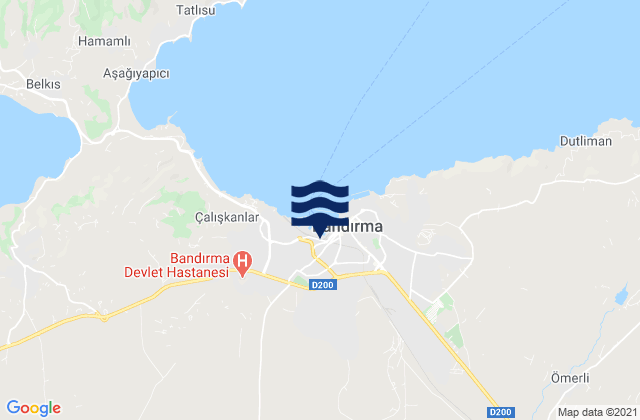 Bandirma Ilcesi, Turkey tide times map