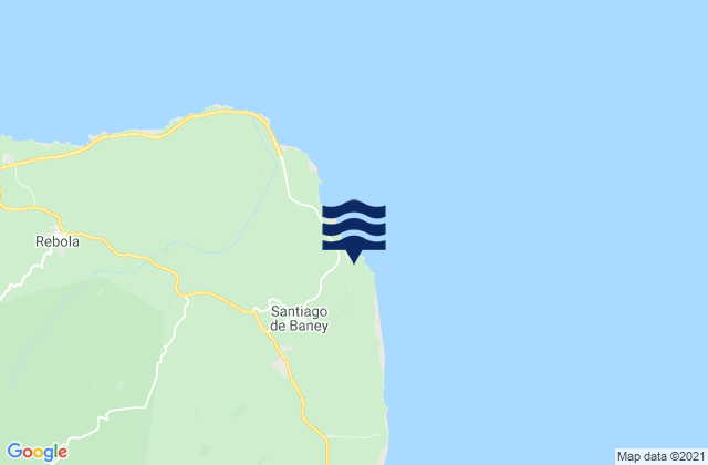 Baney, Equatorial Guinea tide times map