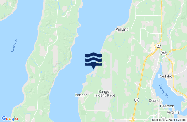 Bangor Trident Base, United States tide chart map