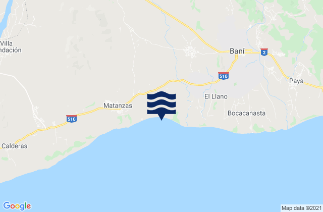 Bani, Dominican Republic tide times map