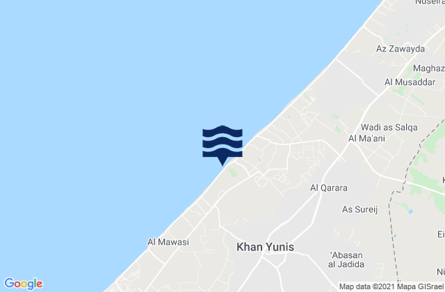 Bani Suhayla, Palestinian Territory tide times map