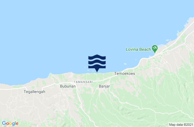 Banjar Dawan, Indonesia tide times map