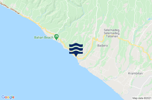 Banjar Delodrurung, Indonesia tide times map
