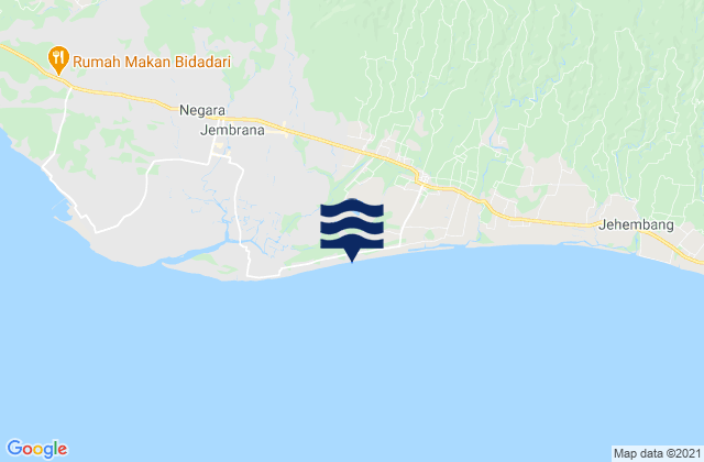Banjar Sebual, Indonesia tide times map