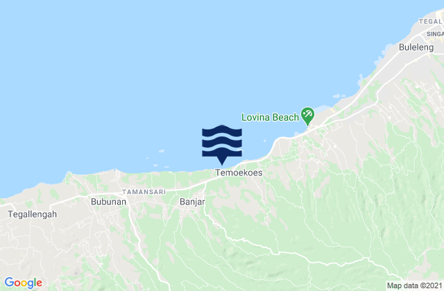 Banjar Tamansari, Indonesia tide times map