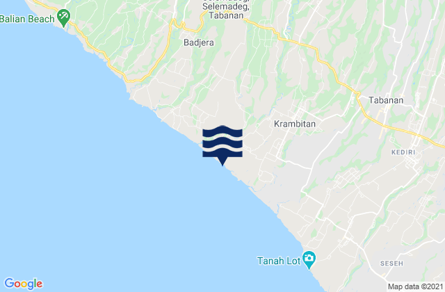 Banjar Tibubiyu Kaja, Indonesia tide times map
