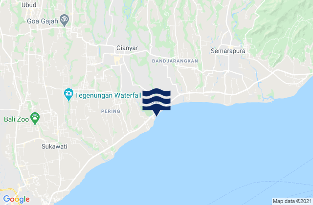 Banjar Ubud, Indonesia tide times map