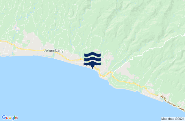 Banjar Yehsatang, Indonesia tide times map
