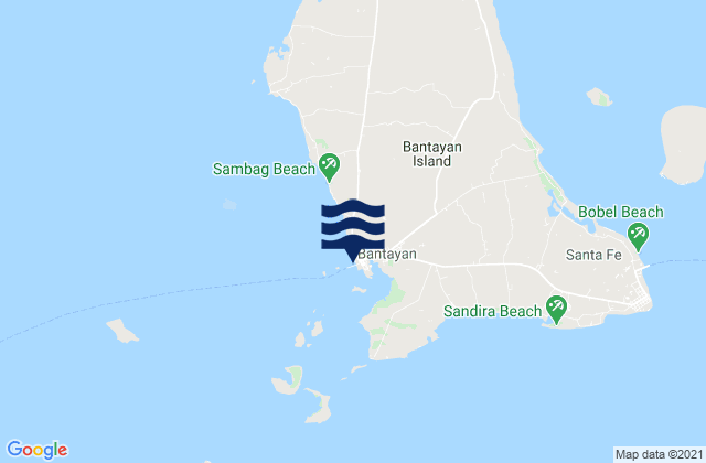 Bantayan (Bantayan Island), Philippines tide times map