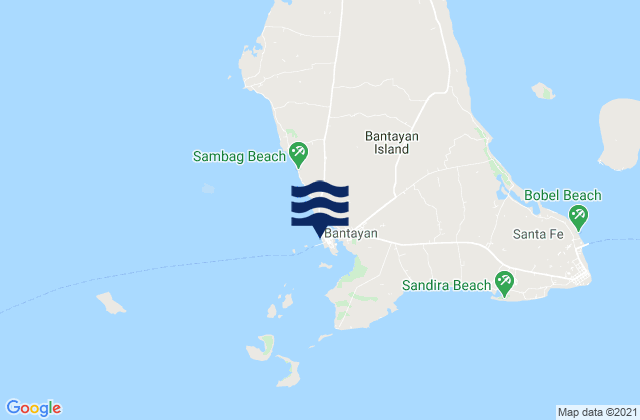 Bantayan Bantayan Island, Philippines tide times map