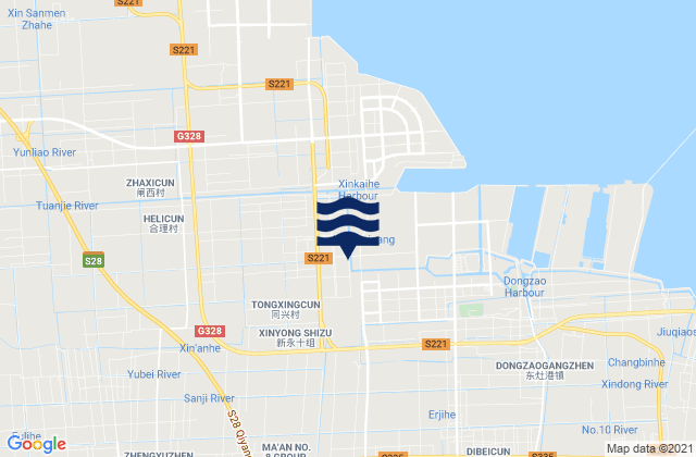 Baochang, China tide times map