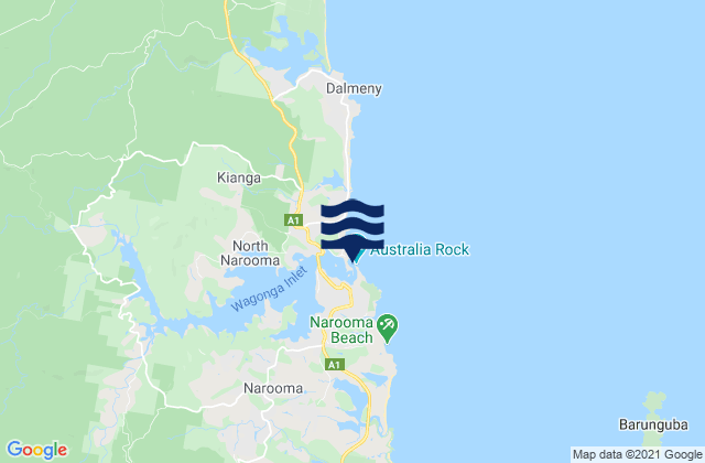 Bar Beach (Narooma), Australia tide times map