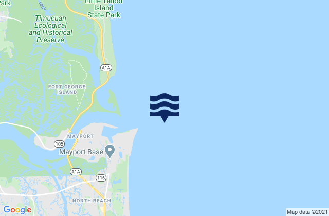 Bar Cut 0.6 n.mi. ENE of St. Johns Point, United States tide chart map