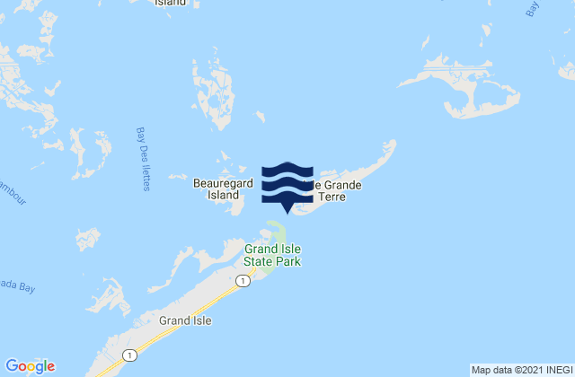 Barataria Pass Barataria Bay, United States tide chart map