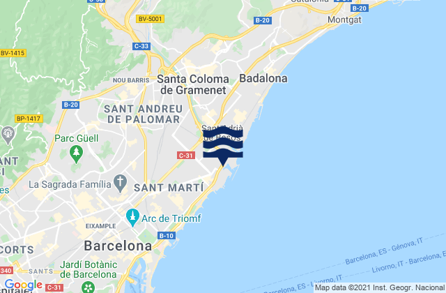 Barbera del Valles, Spain tide times map