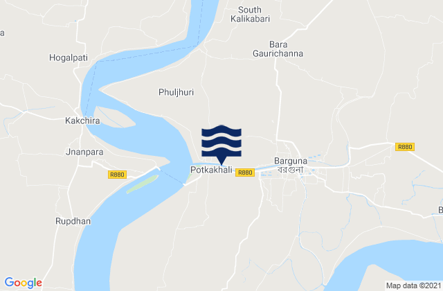 Barguna, Bangladesh tide times map
