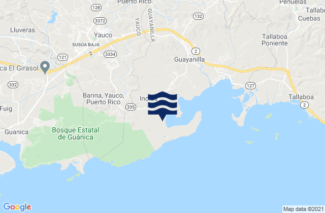 Barina Barrio, Puerto Rico tide times map