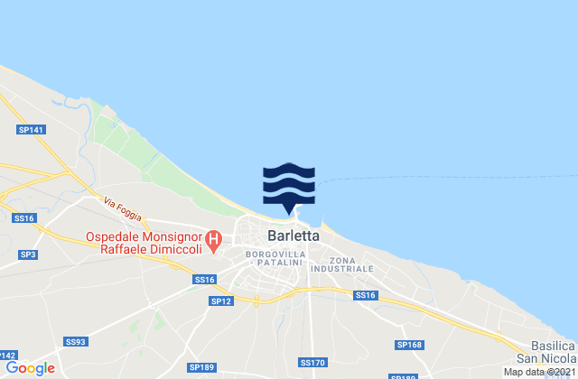 Barletta, Italy tide times map