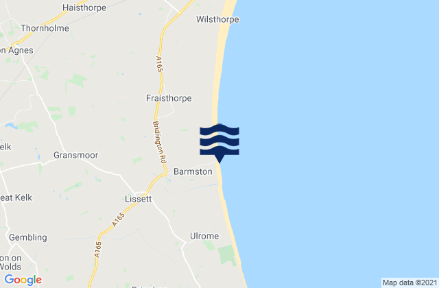 Barmston Beach, United Kingdom tide times map
