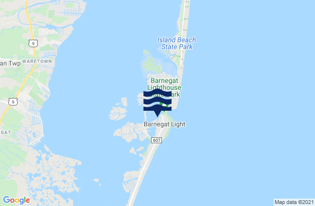 Barnegat Inlet (inside), United States tide chart map