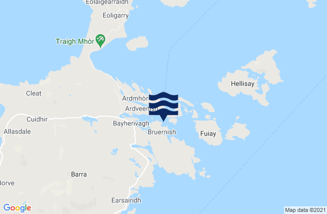 Barra (North Bay), United Kingdom tide times map