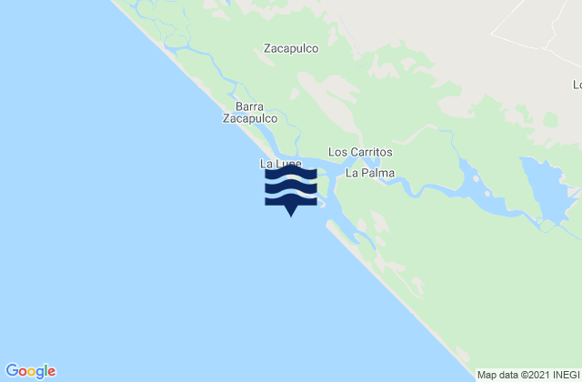Barra Zacapulco, Mexico tide times map