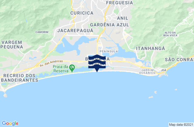 Barra da Tijuca, Brazil tide times map