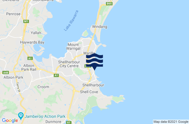 Barrack Heights, Australia tide times map