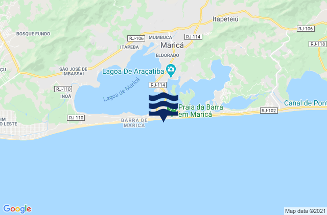 Barre de Marica, Brazil tide times map