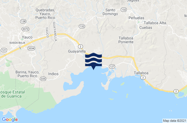 Barrero Barrio, Puerto Rico tide times map