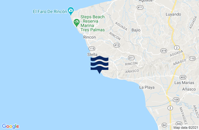 Barrero Barrio, Puerto Rico tide times map