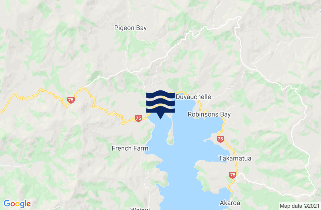 Barrys Bay, New Zealand tide times map