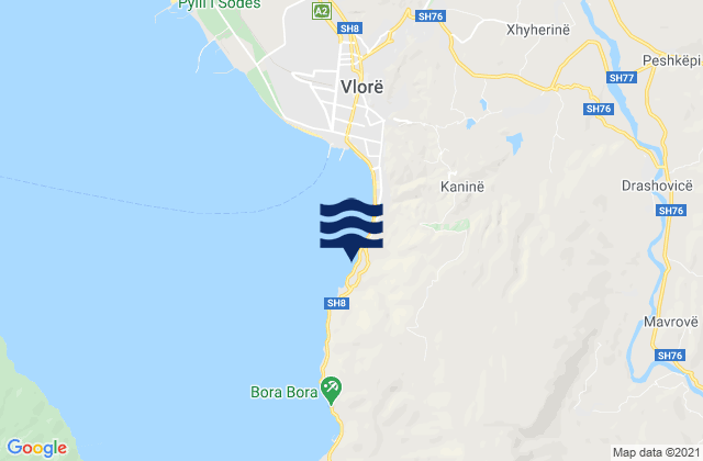 Bashkia Vlore, Albania tide times map