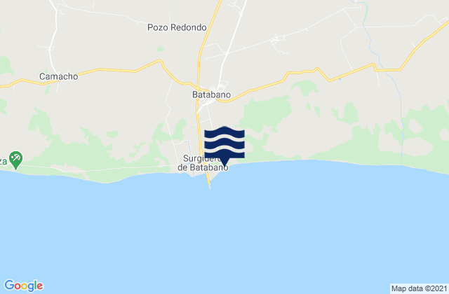 Batabano, Cuba tide times map