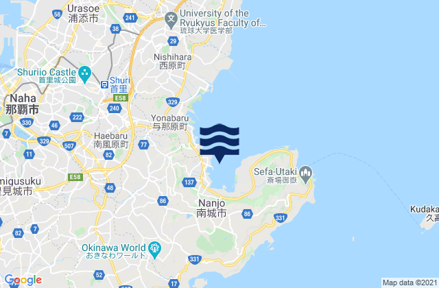 Baten, Japan tide times map