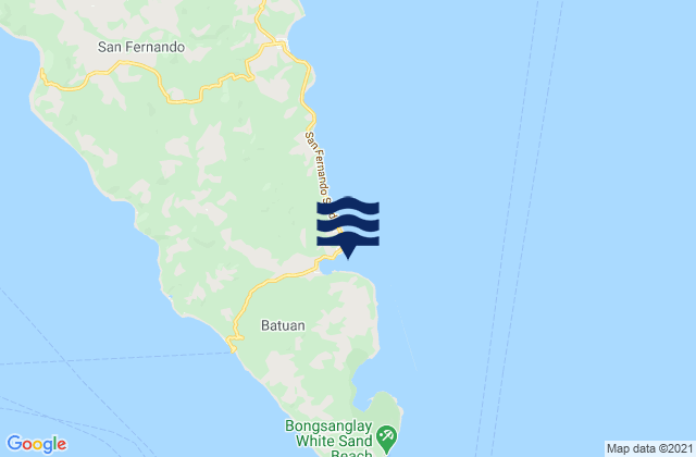 Batuan Bay (Ticao Island), Philippines tide times map